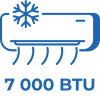 20 м² / 7000 BTU