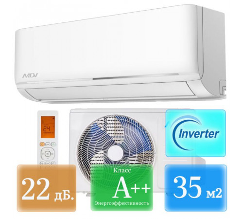 Кондиционер MDV INFINI Inverter MDSAG-09HRDN8/MDOAG-09HDN8 9000 BTU белый  A++