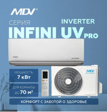 Кондиционер MDV Infini UVpro ERP Inverter MDSAL-24HRFN8/MDOAG-24HFN8 24000 BTU белый  A++
