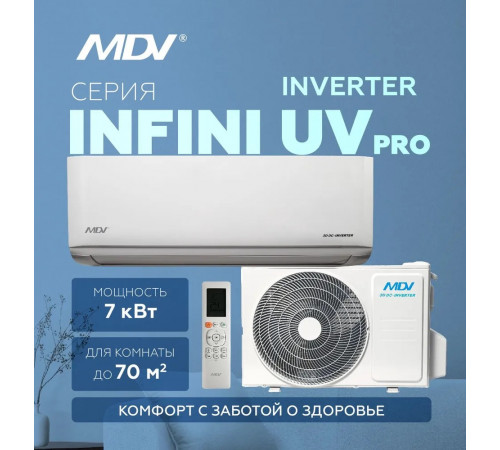 Кондиционер MDV Infini UVpro ERP Inverter MDSAL-24HRFN8/MDOAG-24HFN8 24000 BTU белый  A++